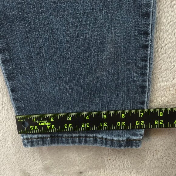 Lee Women's Jeans 32x28 Measured Blue Denim Relaxed Fit Straight Leg Mid Rise Ca - Picture 7 of 14